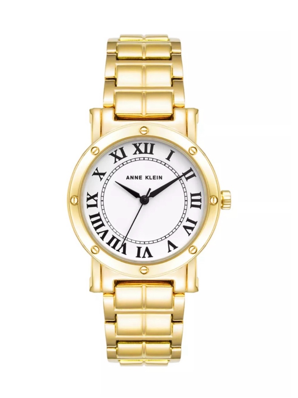 NWOT Anne Klein Women's Gold Tone Roman Numeral Watch